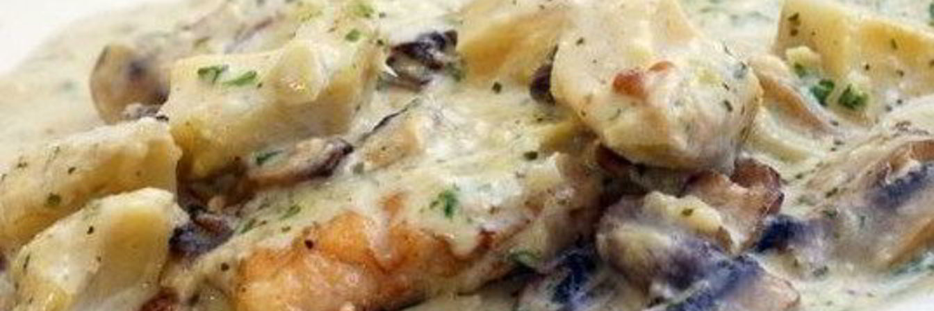 Фрикасе из курицы со сморчками