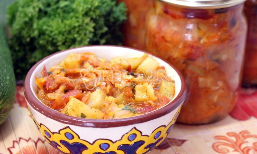 Рецепт кабачкового рагу на зиму