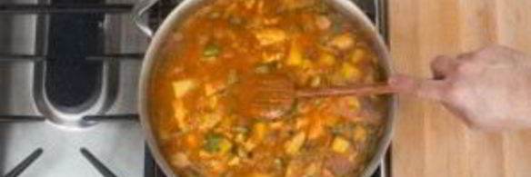 картофельное рагу с курицей