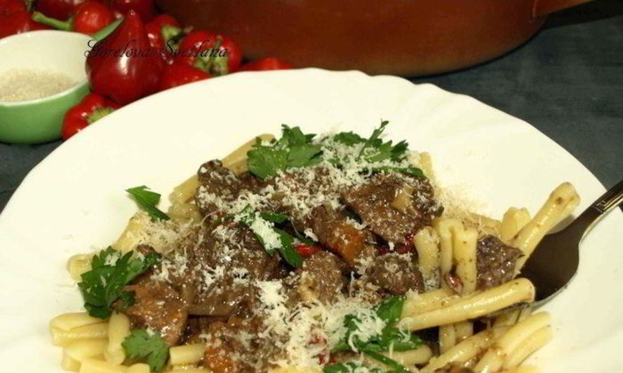 Рецепт казаречче с рагу из говядины