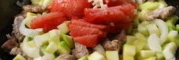 мясное рагу с кабачками