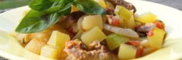 мясное рагу с кабачками