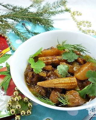 Мясное рагу с овощами по-перуански