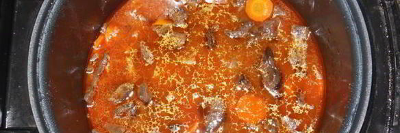 мясное рагу с сырными клецками