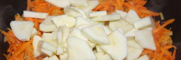 овощное рагу из картофеля и кабачков