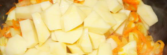 овощное рагу из картофеля и кабачков