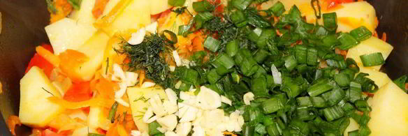 овощное рагу из картофеля и кабачков