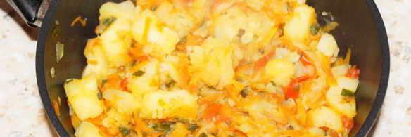 овощное рагу из картофеля и кабачков