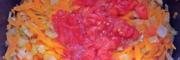 овощное рагу на основе запеченных баклажанов и перцев