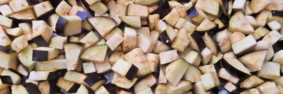 овощное рагу на основе запеченных баклажанов и перцев