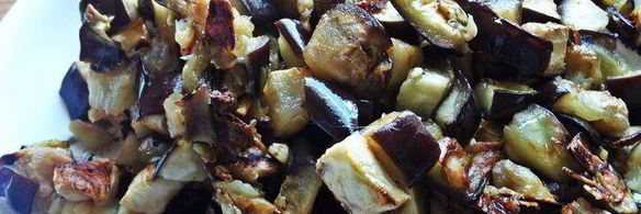 овощное рагу на основе запеченных баклажанов и перцев