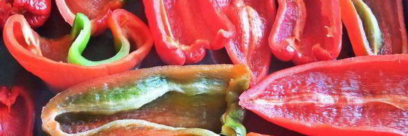 овощное рагу на основе запеченных баклажанов и перцев