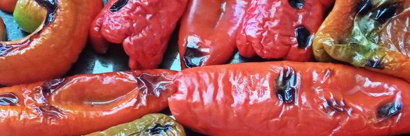 овощное рагу на основе запеченных баклажанов и перцев