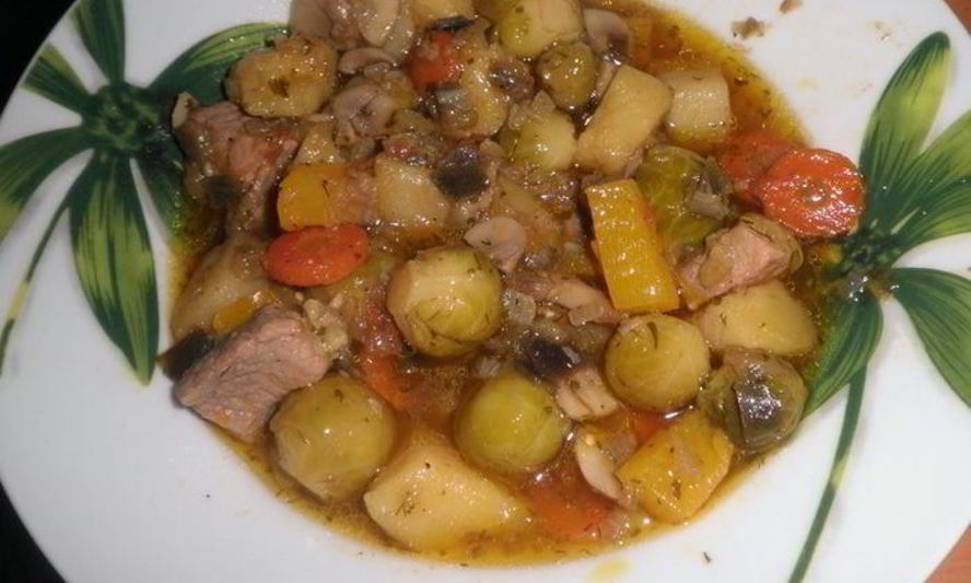 Рецепт овощного рагу с брюссельской капустой