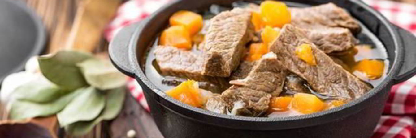 Овощное рагу с филе миньон