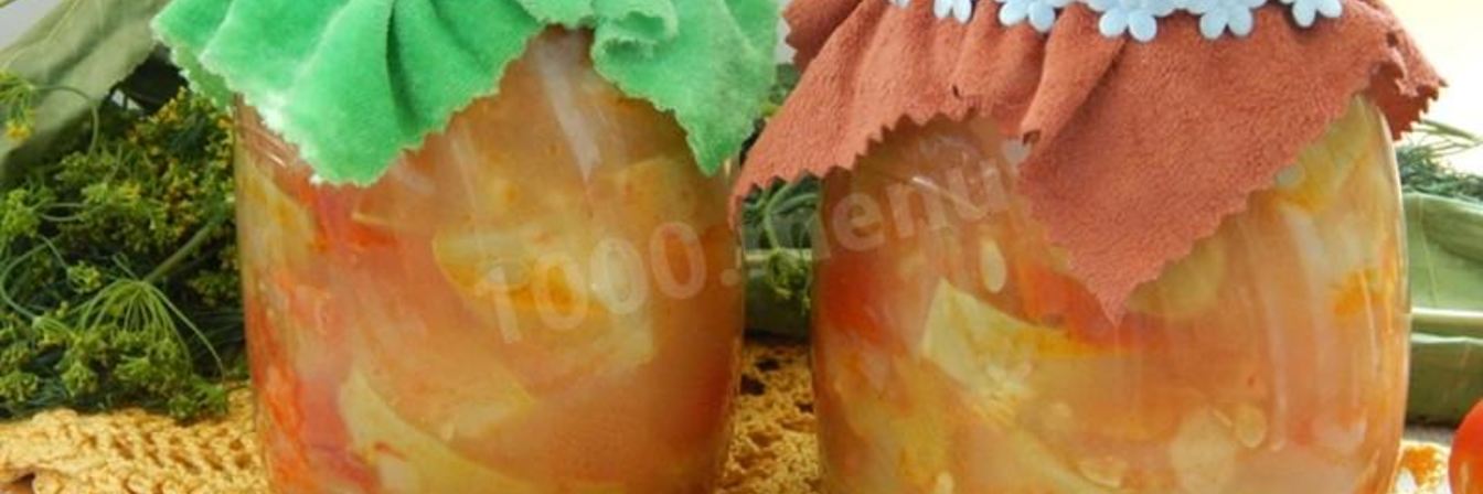 Овощное рагу с кабачками на зиму