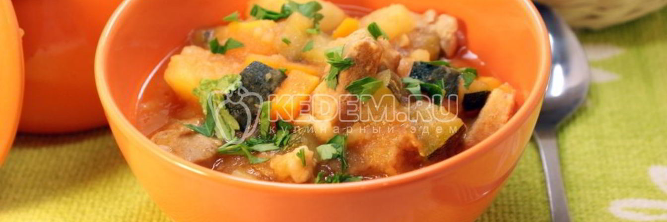 Овощное рагу с кабачками цукини