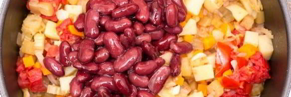 овощное рагу с красной фасолью