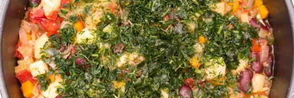 овощное рагу с красной фасолью