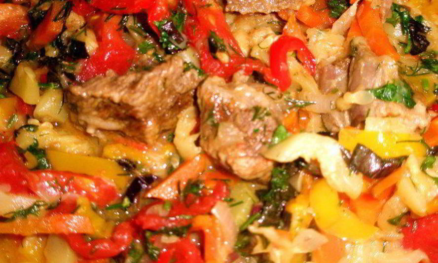 Рецепт овощного рагу с телятиной