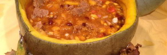 пикантное рагу в тыкве