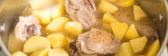 рагу из курицы в сметане