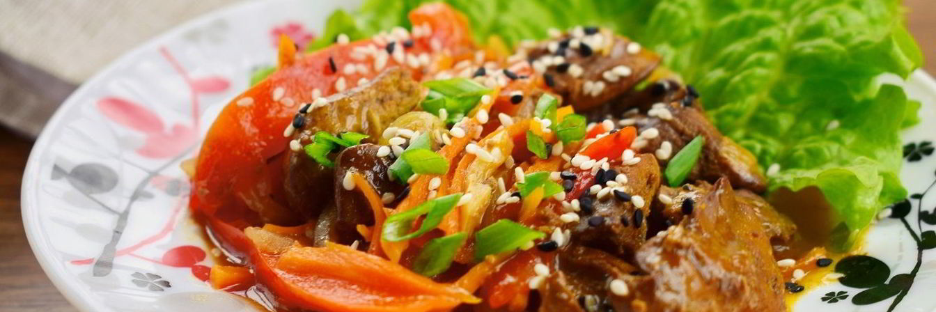 Рагу из печени с овощами