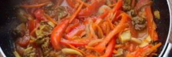 рагу из печени с овощами