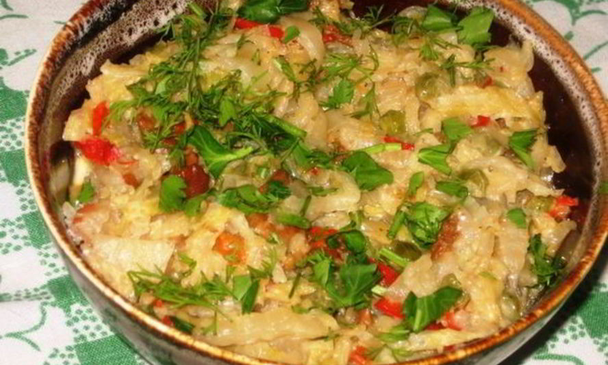 Рецепт рагу из пекинской капусты с лисичками