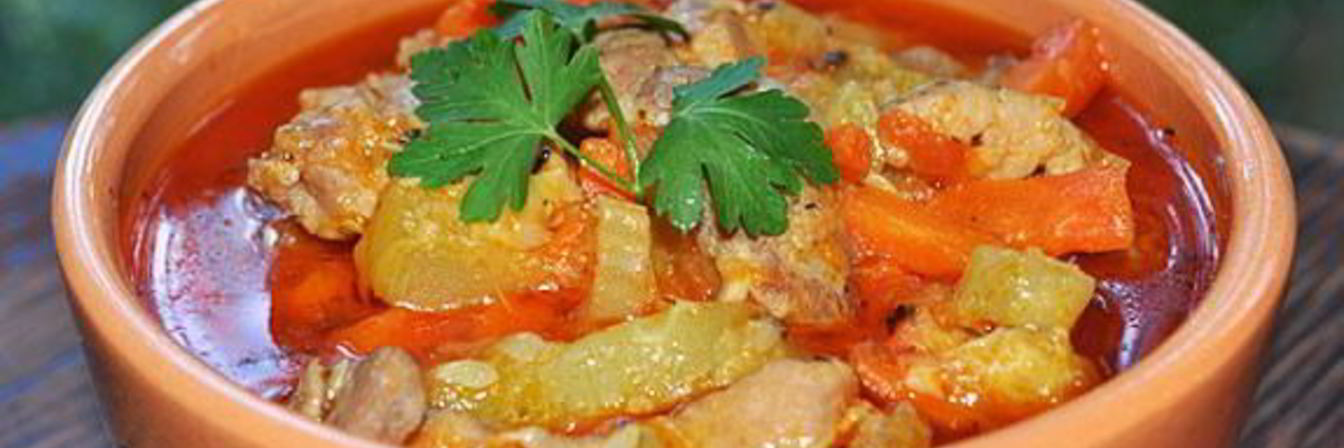 Рагу из свинины с кабачками