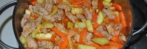 рагу из свинины с кабачками
