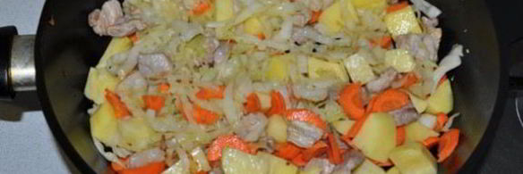 рагу из свинины с овощами в томатном соке