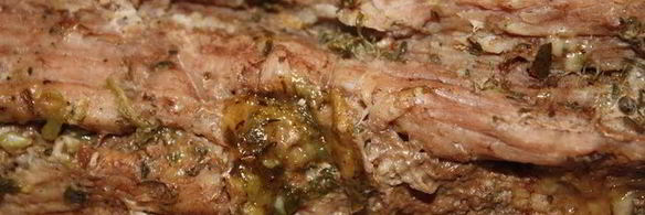 рулет из говядины с рагу из кабачков