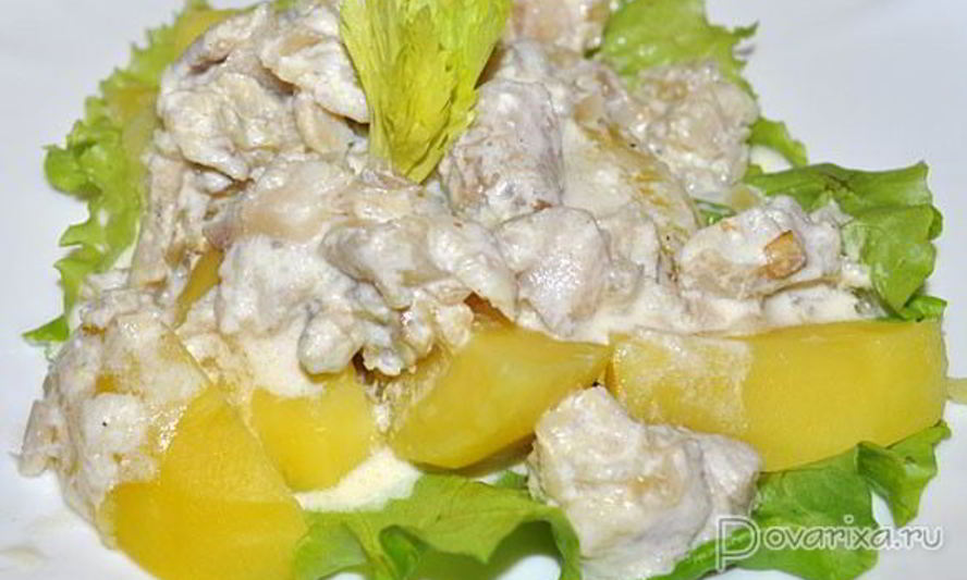 Рецепт рыбного рагу в лимонно-сливочном соусе