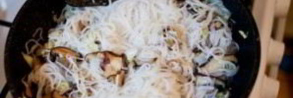 рисовая лапша с грибами