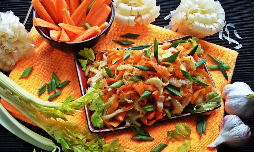 Рецепт рисовой лапши с овощами