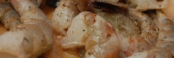 дважды мускатное ризотто с креветками