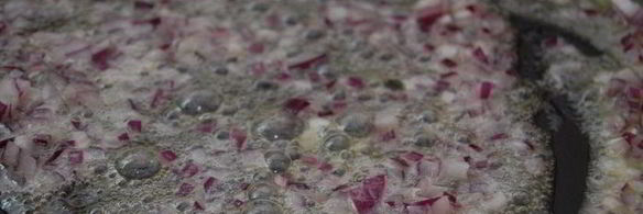 дважды мускатное ризотто с креветками