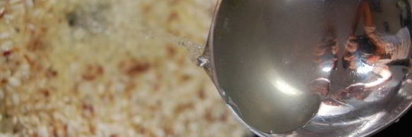 дважды мускатное ризотто с креветками