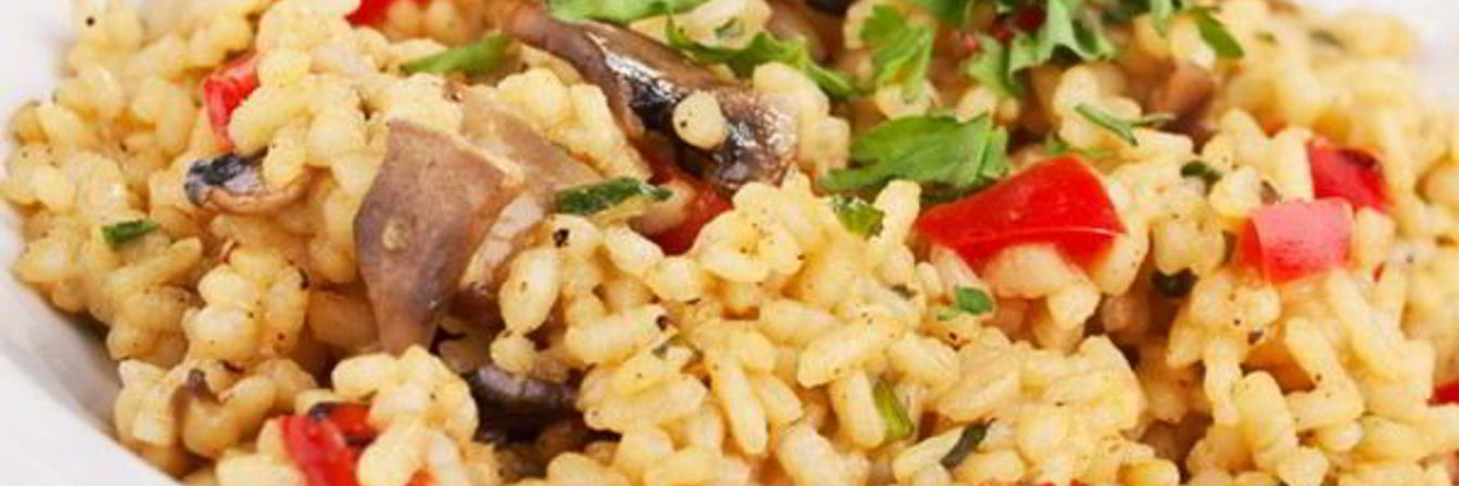 Грибное ризотто с сыром пармезан