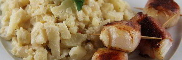 морские гребешки в беконе