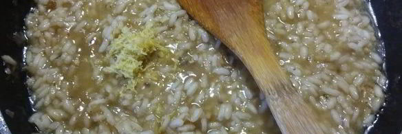 ризотто с баклажаном и лимоном