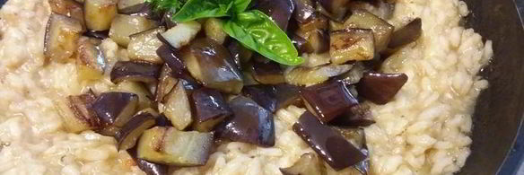 ризотто с баклажаном и лимоном