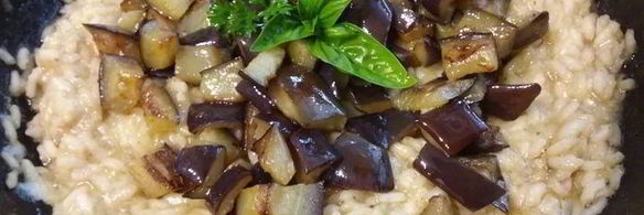 ризотто с баклажаном и лимоном