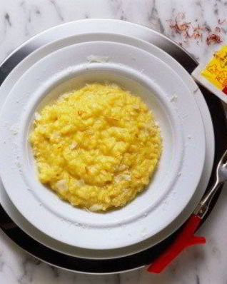 Ризотто с двумя видами сыра и шафраном