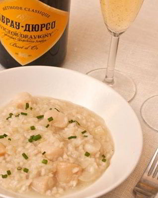 Ризотто с гребешками