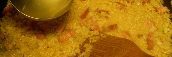 ризотто с каштанами и грудинкой