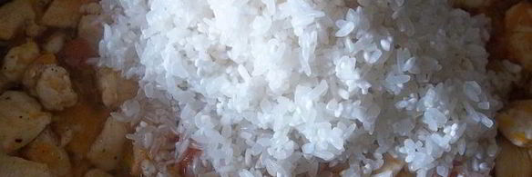 ризотто с курицей и овощами