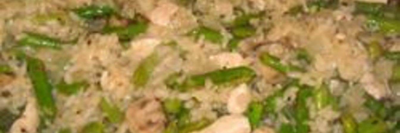 Ризотто с курицей и спаржей