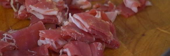 ризотто с мятой и ветчиной